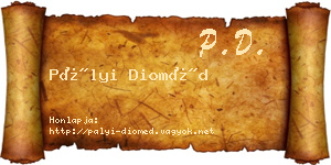 Pályi Dioméd névjegykártya